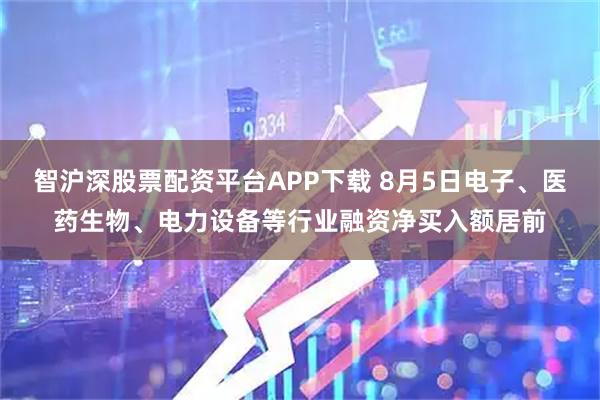 智沪深股票配资平台APP下载 8月5日电子、医药生物、电力设备等行业融资净买入额居前