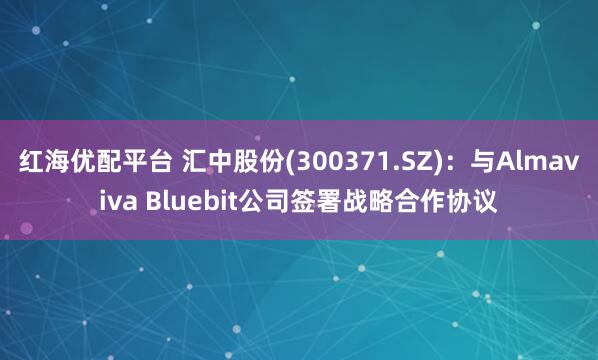 红海优配平台 汇中股份(300371.SZ)：与Almaviva Bluebit公司签署战略合作协议