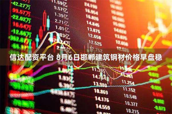信达配资平台 8月6日邯郸建筑钢材价格早盘稳