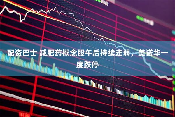 配资巴士 减肥药概念股午后持续走弱，美诺华一度跌停